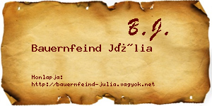 Bauernfeind Júlia névjegykártya
